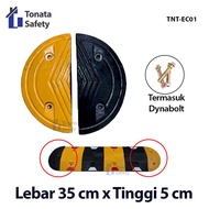 Rubber End Cap Speed bump / Ujung Polisi Tidur Karet Lebar 35 x 5 cm