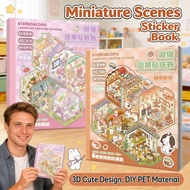 3d Miniature Book Scene Landscaping Sticker Miniature Book