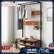 THE Fashion Cloth Wardrobe Cabinet Cloth Storage Cabinet Hat Bag Rack Modern Style MDF (L80 x W34 x 