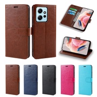 Cho Redmi Note 12 4g trường hợp phong cách SÁCH LẬT bằng da Bìa Redmi Note 12 4g 5g 2023 khung Bìa đ