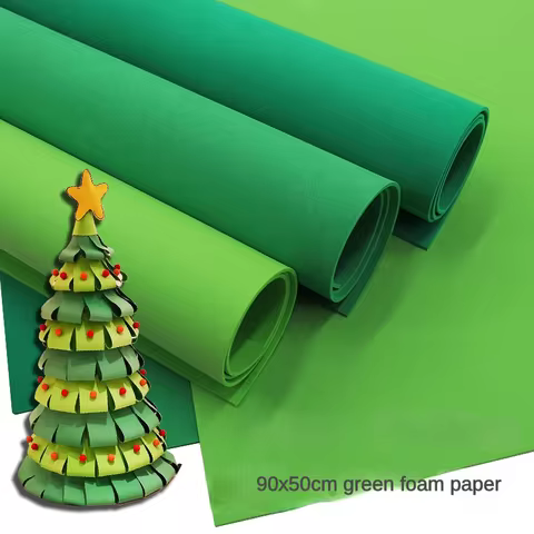 Thickness 1/2/3mm Green EVA Foam Paper Christmas Tree Making Foam Thin EVA Rubber Plate Handmade Mod