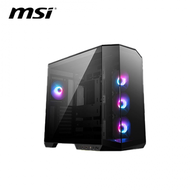 微星 MAG PANO 100R PZ 黑 全景玻璃機殼 (ATX/Type-C/內建風扇側3後1/ARGB燈光/支援背插主板/雙艙設計/顯卡380mm/塔散166mm)