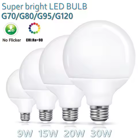LED Bulbs E27 30W 20W 15W 9W 5W Energy Saving DC AC 220V 230V G80 G95 G120 LED Lamp Global Light Lam