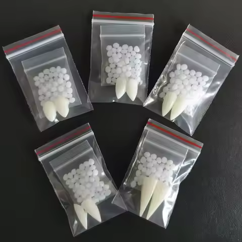 Suit Resin Vampire Teeth Fangs Halloween Props Diy Teeth Plus Glue Teeth Props Cosplay Environmental
