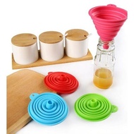 Round Funnel Foldable Water Silicone Rubber Oil Collapsible Mini Funnel