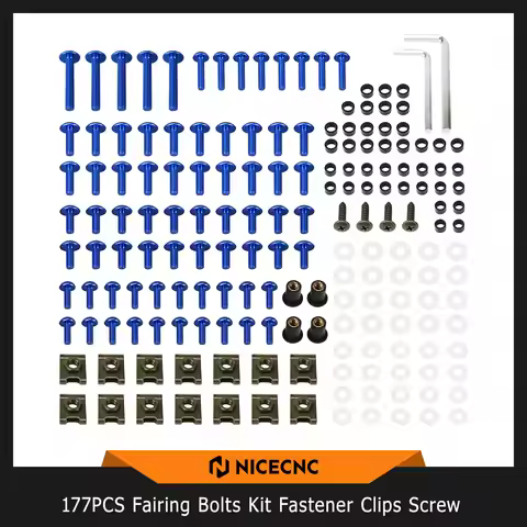 177PCS M5 M6 Fairing Bolts Kit Screws For Suzuki GSXR 600 1000 Bandit V-Strom For YAMAHA YZF R1 R15