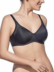 My Secret Women's Soft Bra Large Sizes (D-Cup to K-Cup) Made in EU with Exclusive Laundry Net, black