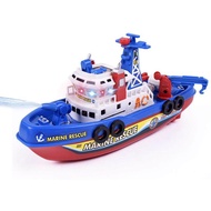 MamaKiddo Kids Toy Water Gun Boat Bathing Toys With Light Ship Fire Engine Boat - 6145