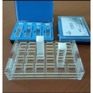 Glass Cuvette for Spectrophotometer Plus Rack Cuvette