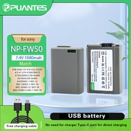 Puantes NP-FW50 Sony A7/A7II/A5000/A5100/A6000/A6300/A6500/NEX 3/5/7 Camera Battery Type-c Battery