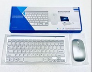 全新 2.4GHz 超薄無線鍵鼠套裝，銀色  無線超薄鍵盤滑鼠組合 NEW 2.4GHZ SLIM WIRELESS KEYBOARD & MOUSE COMBO, SILVER