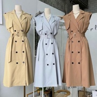 Trench Coat Dress Style to Steml Brand Beige Color