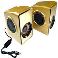 FnT  USB 2.0 多媒體低音桌上喇叭 金色