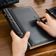 A5 Notebook B5 Notebook Leather Magnetic Closure Office Business Planner Refillable牛皮大本子 High Qualit