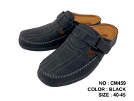 CSB รองเท้าลำลอง CM459 รองเท้าหนังดำ รองเท้าแบบสวม รองเท้าทำงาน รองเท้าใส่สบาย