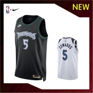 【Heat-pressed】New Basketball Jerseys 5 Anthony Edwards Jersey