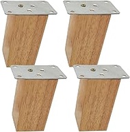 Solid wood furniture legs,sofa feet,4 Pcs Wooden Solid Wood Table Replacement Legs with Mounting Pla