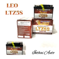 แบตเตอรี่มอเตอร์ไซต์: แบตแห้ง รุ่น LEO LTZ5S ใช้กับWave ,Sonic125,Click110,I-con110,Dream125,Click-i, Airblade-i, Scoopy-i (New), Max, Zoomer-x, Nouvo115,Mio(Dual light), Find, Mio125(Year2010),GT125,Finn,Smash revo110,Step125,Beat,Ksr