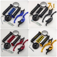 [ZM] Package 4in1 Convex Jalu Mirror +Handgrip Scales +Handle Variation Cnc+Rubber Handle Nmax PCX A