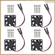 [K O G X] 4PCS Brushless CPU Cooling Fan Heatsink Cooler Radiator 3.3V 5V for Raspberry Pi4 Pi3 B+, 