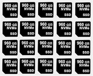 20PCS Capacity Sticker Label for Hard Drive Tray Caddy DXD9H 0DXD9H X7K8W 0X7K8W, Compatible with De