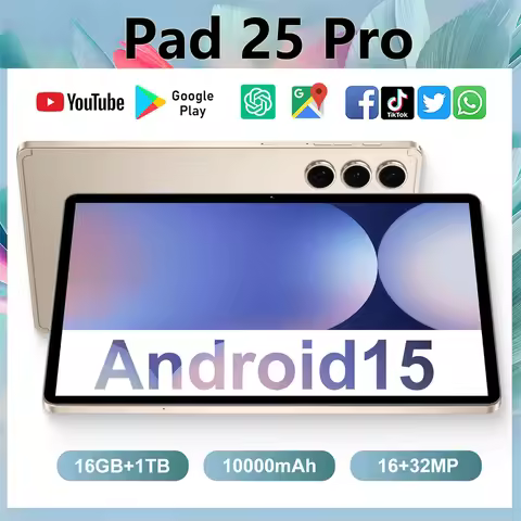 2026 Pad 25 Pro Tablet Android 15 22GB+2TB 10.1HD Screen 10000mAh Tab Children's Tablets 4G 5G Dual 
