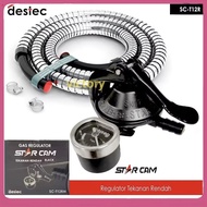 REGURATOR GAS PAKET SELANG FLEXIBEL STARCAM SC-T12RMS