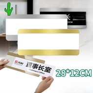 Stainless Steel Sliding Acrylic Name Plate Custom Name Plate Holder Sliding Room Name Plate/