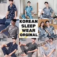 COD Korean Pajama Terno For Men Cotton Spandex Pajama For Men Plus Size Korean Sleepwear For Men  Women