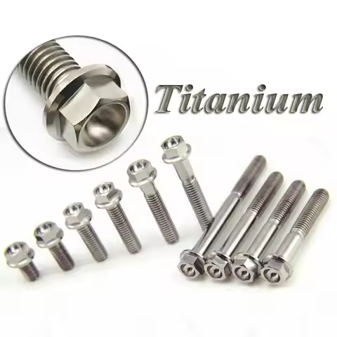 M8 Titanium Bolts M8x15 M8x20 M8x25 M8x30 M8x35 M8x40 M8x45 M8x50 M8 Motorcycle Ti Screw Outer Hexag