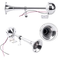 12V Single Trumpet Horn Mounting Kit Polished Stainless Steel Low Tone Car Trumpet Air Horn for Mari