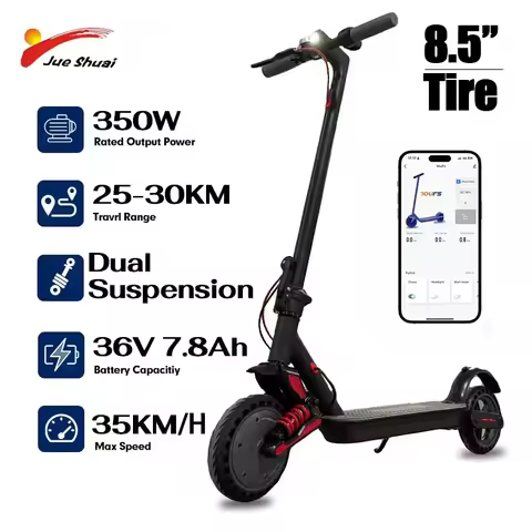 2025 New Mi-Z Electric Scooter Adults 350W 3 Gears Electric Scooter with Dual Shock Absorption Light