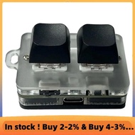 (E L X I) 2 Keys Keyboard 2.4G Mini  Keyboard with RGB Light Hot-Swappable Copy Paste Wireless Macro