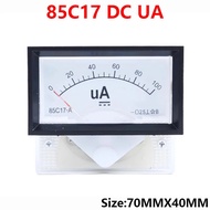 Pointer Type Panel Mount Analog Ammeter Gauge DC Meter 50uA 100uA 200uA 300uA 500uA Measuring Range 
