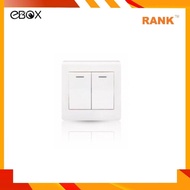 Rank Pesaro 2 Gang 1 Way Switch