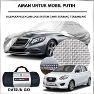 MATAHARI [Pay on Delivery] DATSUN GO Car Cover White Waterproof Car Cover Resistant to Sunlight and 