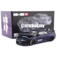 (STANDARD/CHASE) MINI GT X KAIDO HOUSE 1/64 KHMG163 NISSAN SKYLINE GT-R R33 ACTIVE CARBON R V2
