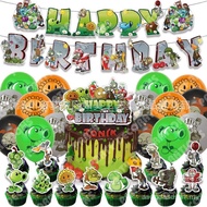 Plants vs Zombie Plants vs Zombie Birthday Party Decorations Flag Balloon Set VWAI