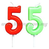 Candle - Crystal Number 5 生日号码蜡烛5号 Decoration Candle Lilin Birthday Nombor 5