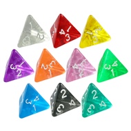 D4 Dice Set 10pcs Transparent 4 Sided Dice for Board Game DND TRPG
