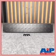 NPE XLR PANEL 2U 24ch RACK Mounting Plate Equipment Assembly 2U Cover Ai-Phaisan Steel