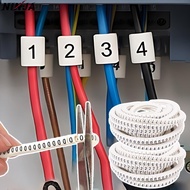 [Extreme]2-1Sets 500Pcs White Cable Marking Label - 0 to 9 Number - Cable Wire Markers - PVC Line Ma