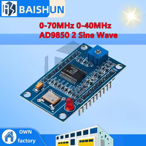 ‌AD9850 DDS Signal Generator Module – Dual-Channel Programmable 70MHz RF / 40MHz Square Wave Outputs