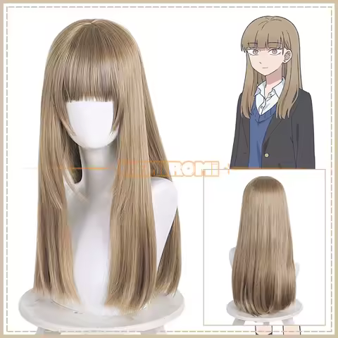 Anime The Ramparts of Ice Koyuki Hikawa Cosplay Wig Natural Anime Look Linen Color Long Straight Hai