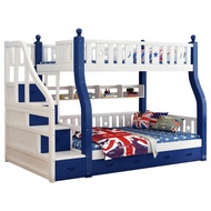 🛏️245x160x170cm Double Decker With 2 Mattress & Drawer Bunk Bed Home Modern Space Saving Queen Size 