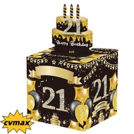 CYMX Birthday Money Box, 16th 18th 21st Paper Cash Pull Gift Boxs,  Happy Birthday Creative Birthday