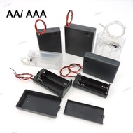 5pcs 2/3/4 Slot AA AAA Battery Holder 1.5V/3V/4.5V/6V AA Battery Box with Leads Wires ON/Off Switch 