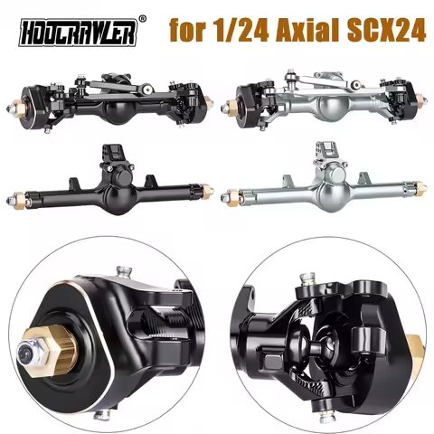 Aluminum 1/24 RC Crawler Axles +4mm Planet Axles with 3-Section ISO CVD Brass Steering Knuckle for 1