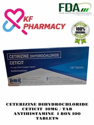 CETERIZINE TABLET 10MG CETICIT  1 BOX 100 TABLETS ANTIHISTAMINE