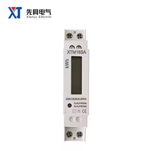 XTM18SA KWH Electricity Meter Single Phase 1P 35MM Din Rail Installation Mounted Watt Hour Meter Hou